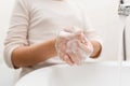 Washing hands with soap Royalty Free Stock Photo