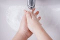 Washing hands with soap and water from personal perspective