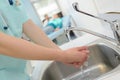 Washing hands to prevent infection Royalty Free Stock Photo