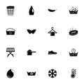 Washing icon - Expand to any size - Change to any colour. Perfect Flat Vector Contains such Icons as soap, bottle, butterfly, Royalty Free Stock Photo