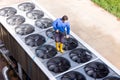 Washing the industrial premises Royalty Free Stock Photo