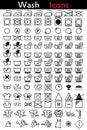 Washing instruction icons Royalty Free Stock Photo