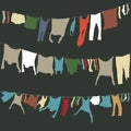 Washing lines Royalty Free Stock Photo