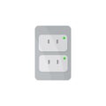 Electrical wall socket plug illustration on a white background Royalty Free Stock Photo