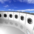 Washing machine background Royalty Free Stock Photo