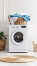Washing machine with basket on top Royalty Free Stock Photo