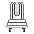 Washing machine boiler fix icon outline vector. Repair service