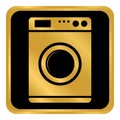 Washing machine button. Royalty Free Stock Photo