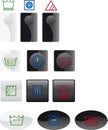 Washing machine buttons Royalty Free Stock Photo