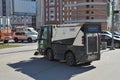 Washing machine cleaning the streets of the Northern capital of Russia, multifunctional cleaning equipment