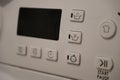 Washing machine control panel with buttons and digital display Royalty Free Stock Photo
