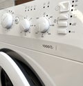 Washing machine control panel close-up Royalty Free Stock Photo