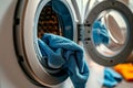 Washing machine detailed view laundry hygiene equipment fresh clean garments clothing clothes appliance household chores