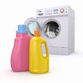 Washing machine and detergent bottles