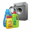 Washing machine and detergent bottles