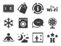 Hotel, apartment service icons. Wifi internet. Vector Royalty Free Stock Photo