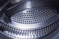 Washing machine drum, beautiful metal background Royalty Free Stock Photo