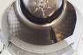 Washing machine drum interior, Internal view of an empty washing machine drum. Royalty Free Stock Photo
