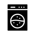 Washing machine glyph flat vector icon