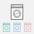 washing machine icon wash laundry clean washhouse