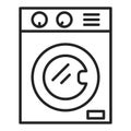 Washing machine icon vector isolated. Outlined symbol