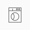 Washing machine icon, wash, laundry, clean, washhouse
