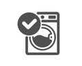 Washing machine icon. Wash laundry sign. Vector