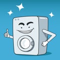 Washing machine illustrated character