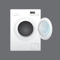 Washing machine isolated on gray background Royalty Free Stock Photo