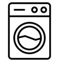 Washing Machine Isolated Vector icon that can be easily edit or modified. Washing Machine Isolated Vector icon that can be easily