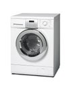 Washing machine isolated on white Royalty Free Stock Photo
