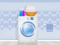 Washing machine and laundry products