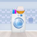 Washing machine and laundry products