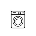 Washing machine line icon. household electrical appliance. isolated vector image