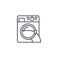 Washing machine linear icon concept. Washing machine line vector sign, symbol, illustration.