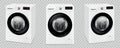 Washing machine mockup isolated on transparent background Royalty Free Stock Photo