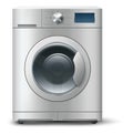 Washing machine. Realistic laundry washer. Front load laundromat