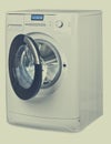 The washing machine , retro effect