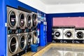 Washing machine in self service laundry room Royalty Free Stock Photo