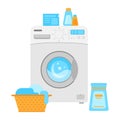 Washing machine. Vector drawing. Icon. Laundry