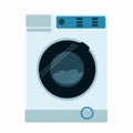 Washing machine on a white background. Royalty Free Stock Photo