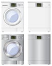Washing machine white white dishwasher. Washing machine silver,