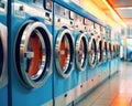 washing machines in laudromat that are generative.