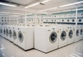 washing mashines in appliance store Royalty Free Stock Photo