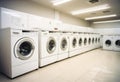 washing mashines in appliance store Royalty Free Stock Photo