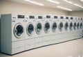 washing mashines in appliance store Royalty Free Stock Photo