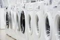 Washing mashines in appliance store