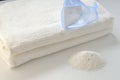 Washing powder for white fabrics