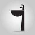 Washing sink icon, Toilet sign