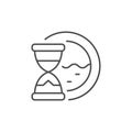 Washing time line outline icon Royalty Free Stock Photo